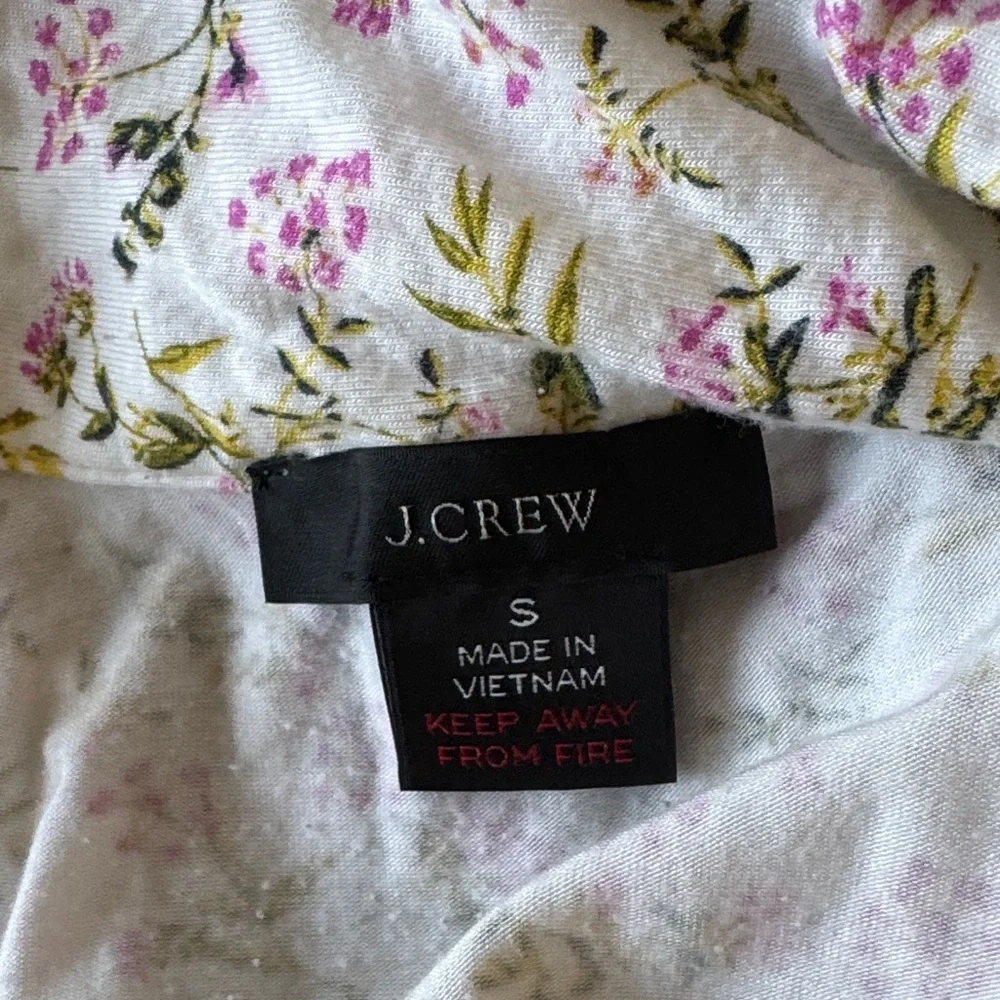 J.Crew S Eco Dreamiest short sleeve pj set meadow floral BF312